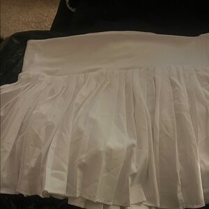 All in Motion White Pleated Midi Skirt